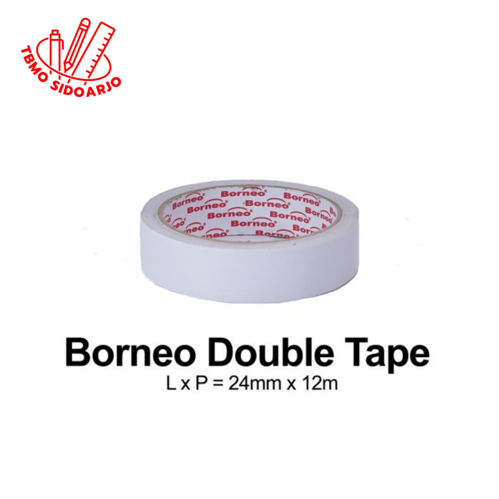 

TBMO Double Tape Borneo 24mmx12m Core Merah 1 inch - Pcs