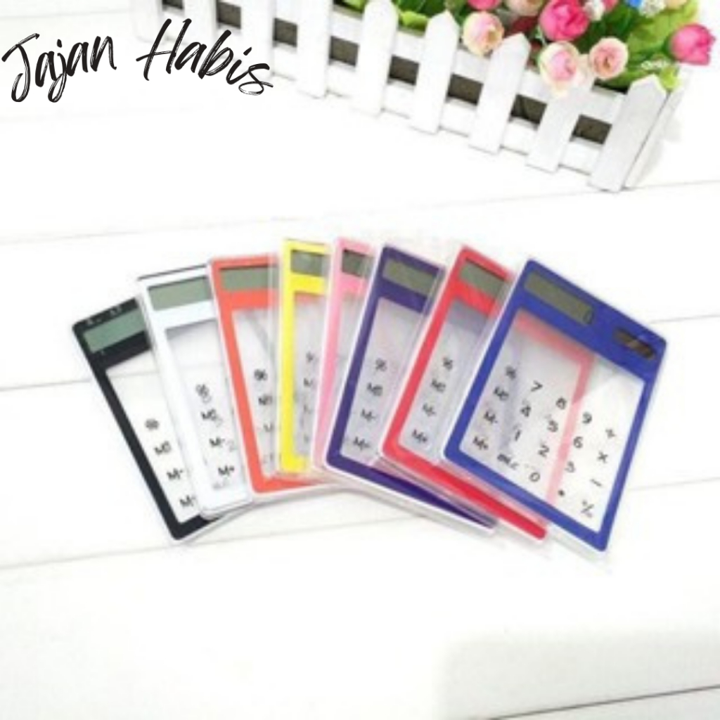 

JABIS Kalkulator 8 Digit Mini Aesthetic Calculator Mini Portable Ultra Tipis Transparan L Touchscreen Kalkulator Kecil Tenaga Surya Simple Untuk Sekolah Dan Kantor
