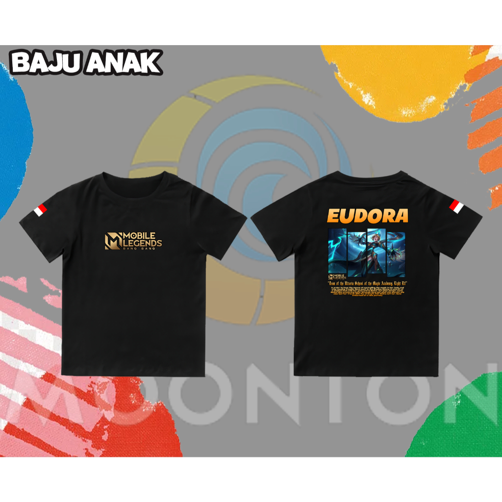 [Bisa COD] Kaos Anak Motif Mobile Legends Bang Bang Original Merchandise | Kaos Katun 24s Asli | Baj