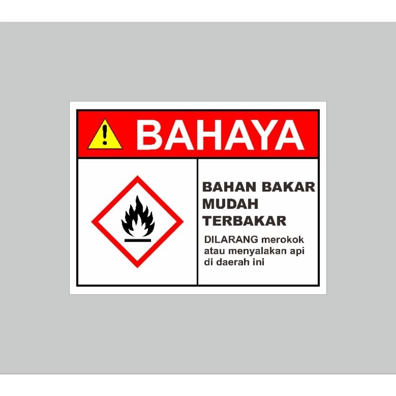 

STIKER BAHAYA BAHAN BAKAR MUDAH TERBAKAR