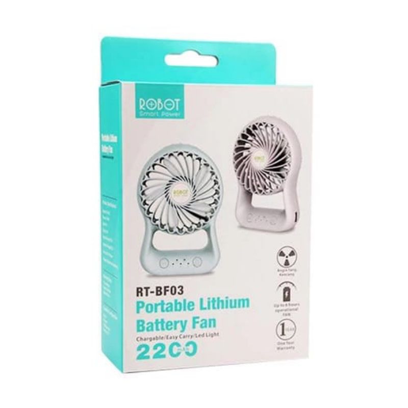kipas angin ROBOT RT-BF03 MINI FAN 2200MAH POWER BANK