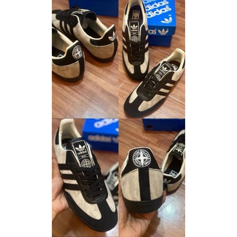 SNICKERS ADIDAS SAMBA X STONE ISLAND CREAM