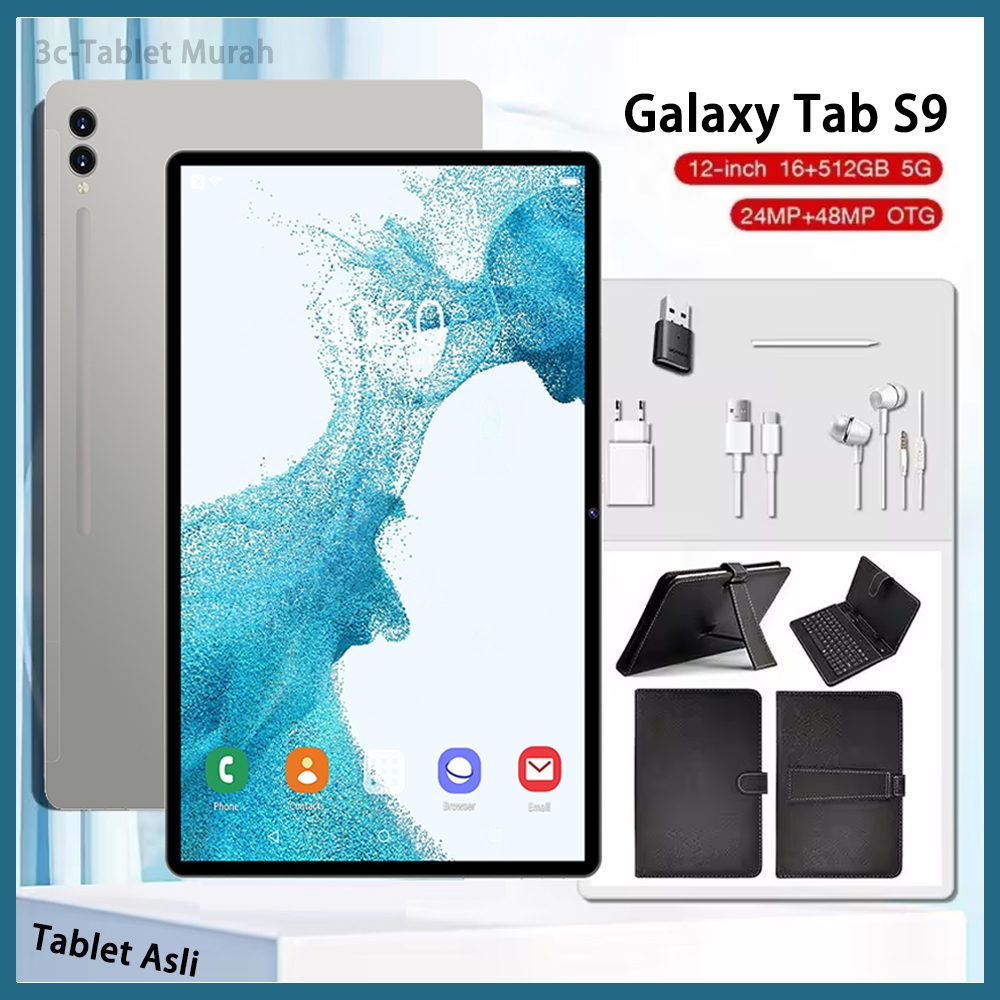 【Bisa COD】Tablet PC Asli Baru Galaxy Tab S9 S9 Ultra 16GB + 512GB Tablet Android 11.0inch Layar Full