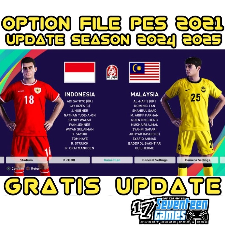 KODE M38K Option File PES 221 PS4 PS5 ORIGINAL BUKAN HEN Update Musim 224 225