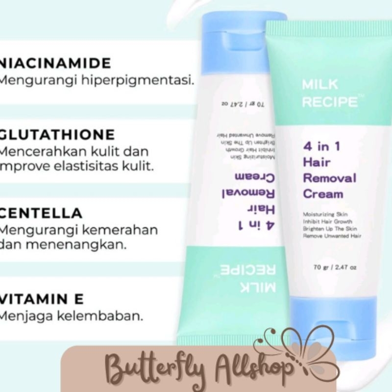 MILK RECIPE | HAIR CREAM REMOVAL