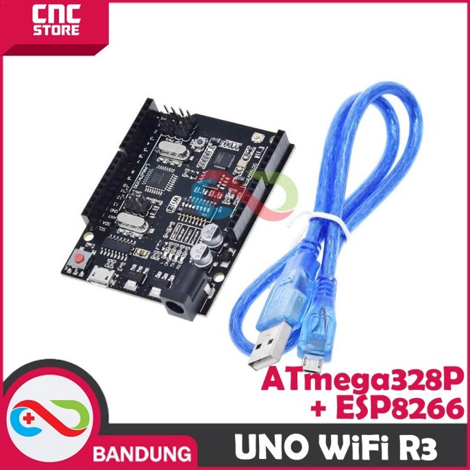 

KODE X53R ARDUINO UNO WIFI R3 ESP8266 32MB FLASH CH34G MICRO USB