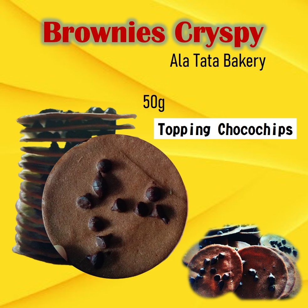 

Crispy Brownies Keripik Brownies 50g Topping Chocochips Super Renyah Gurih
