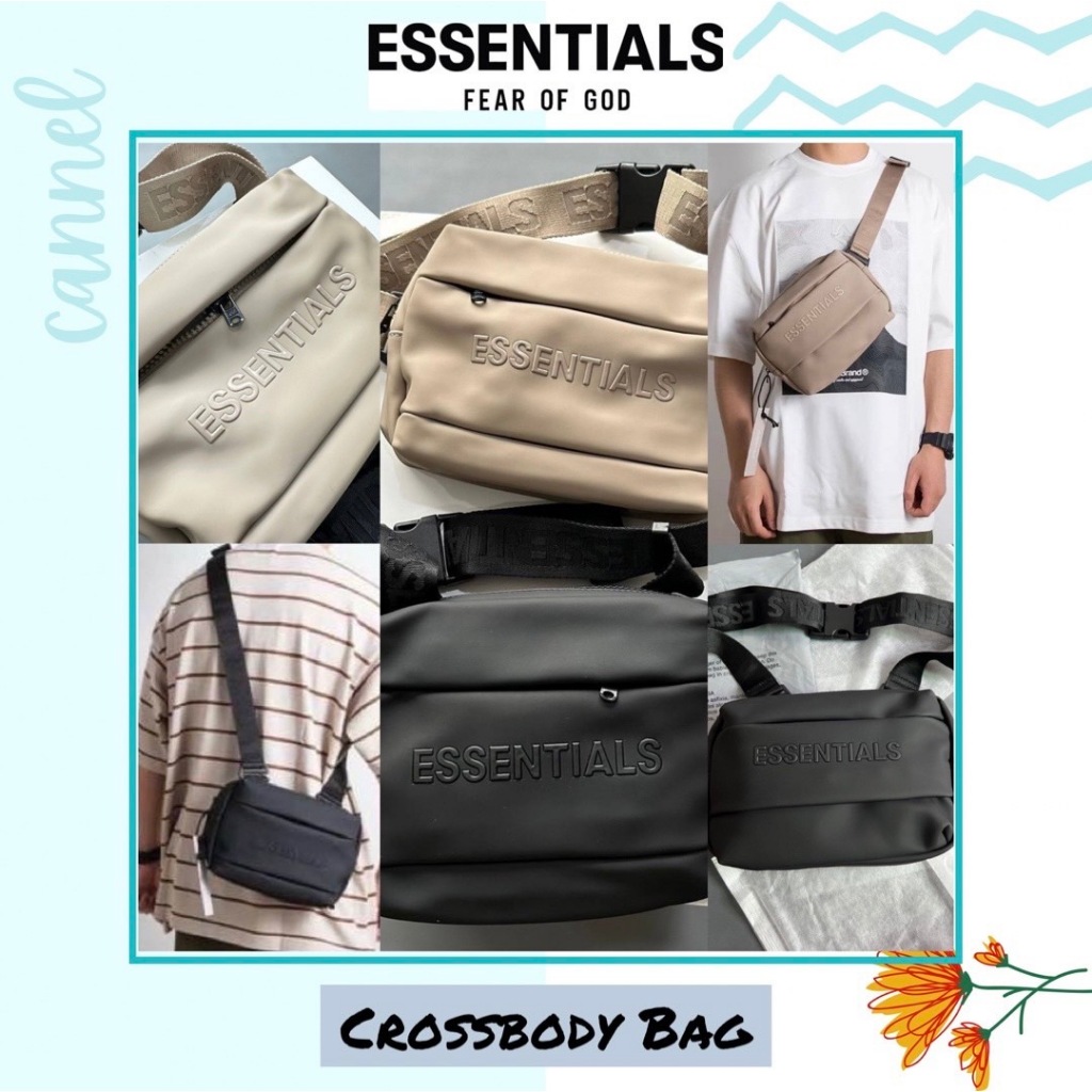 Leather Crossbody Bag by Essentials [UNISEX] - Tas Selempang Pria Wanita