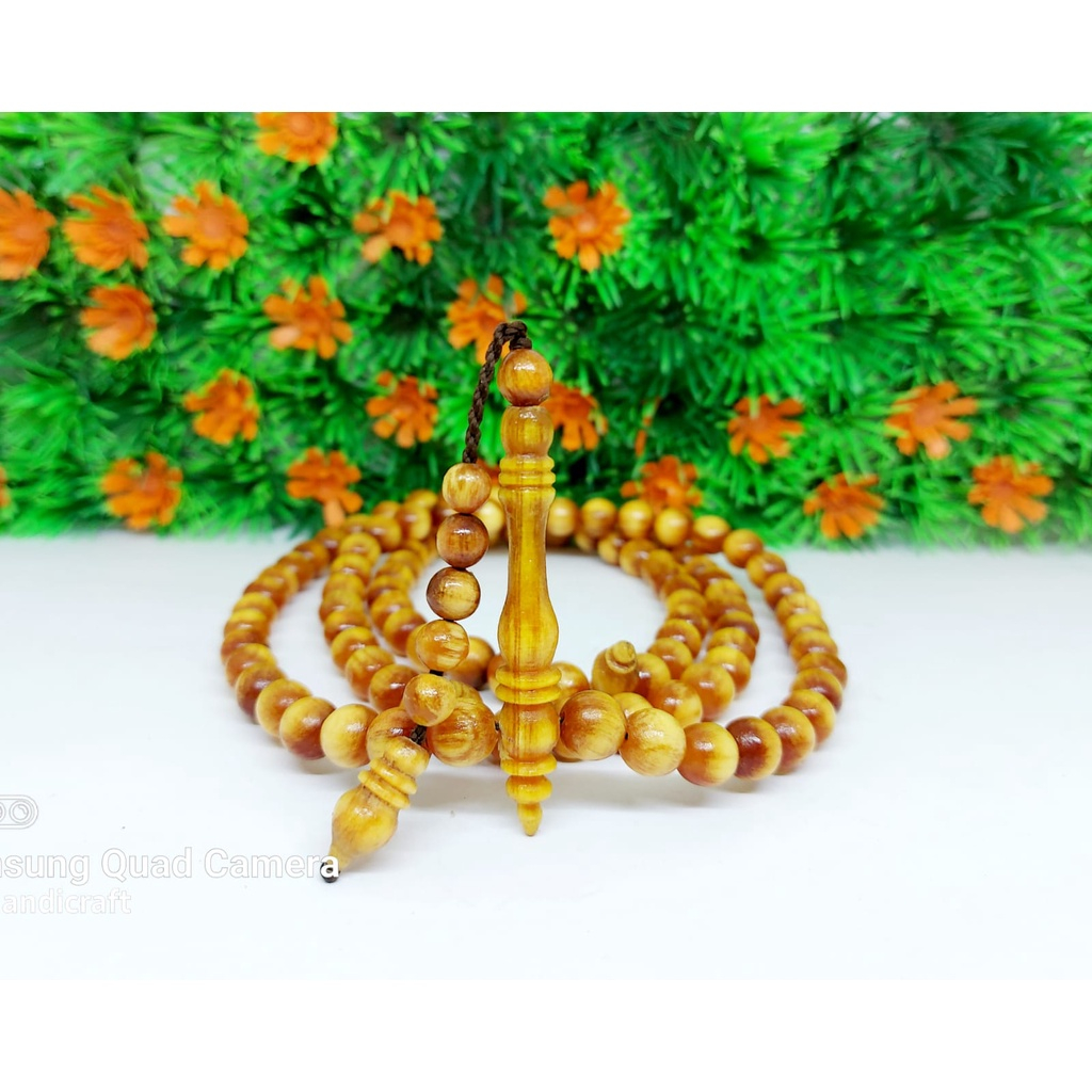 tasbih fosil getah kayu pinus dimar 8 mm asli original