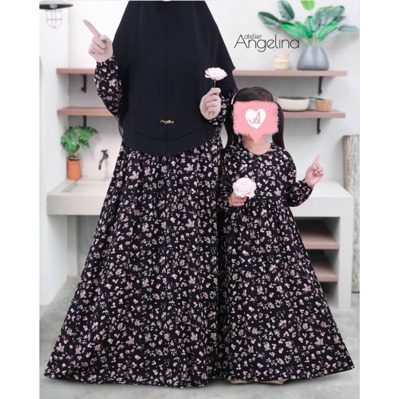 SARAH DRESS & LITTLE SARAH MILY BLACK by Atelier Angelina