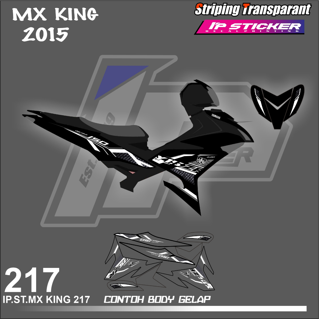 MX KING 150 2015 (COD) STIKER STRIPING MOTOR YAMAHA MX KING HOLOGRAM DAN TRANSPARAN