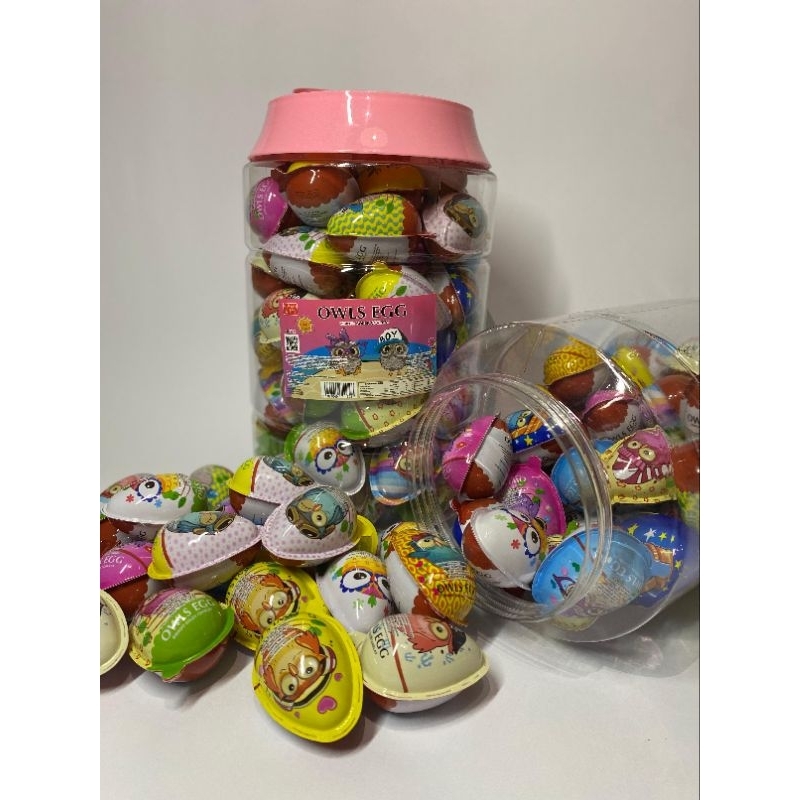 

Choco Kitty owls egg, biskuit colek coklat, satu toples isi 60 pcs