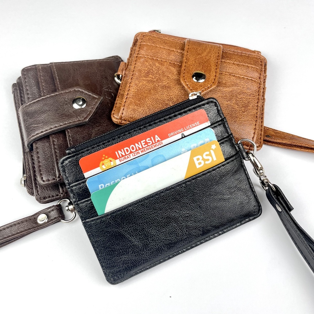 

Flashee ID Kulit Premium Card Holder Name Tag Seleting Taylor Lanyard ID Card Risleting Name Tag Lanyard Zipper Kulit