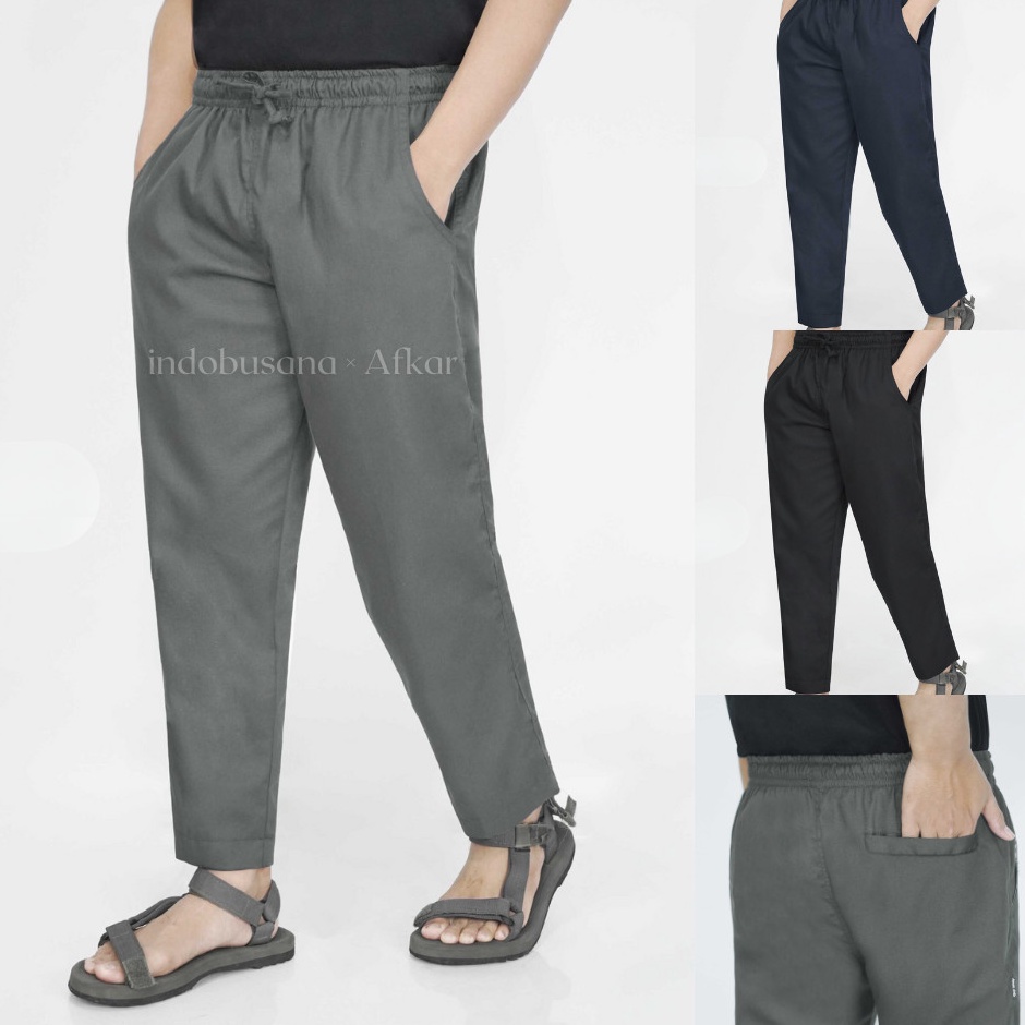 Sentuhan Personal Celana Sirwal Pensil Slim Fit Pria Simpel Kasual SBA AFKAR