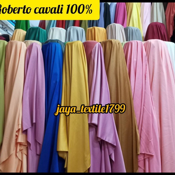 Free Ongkir Kain Satin Roberto Cavali ORI PREMIUM  SATIN ROBERTO CAVALI  Harga Persetengah meter