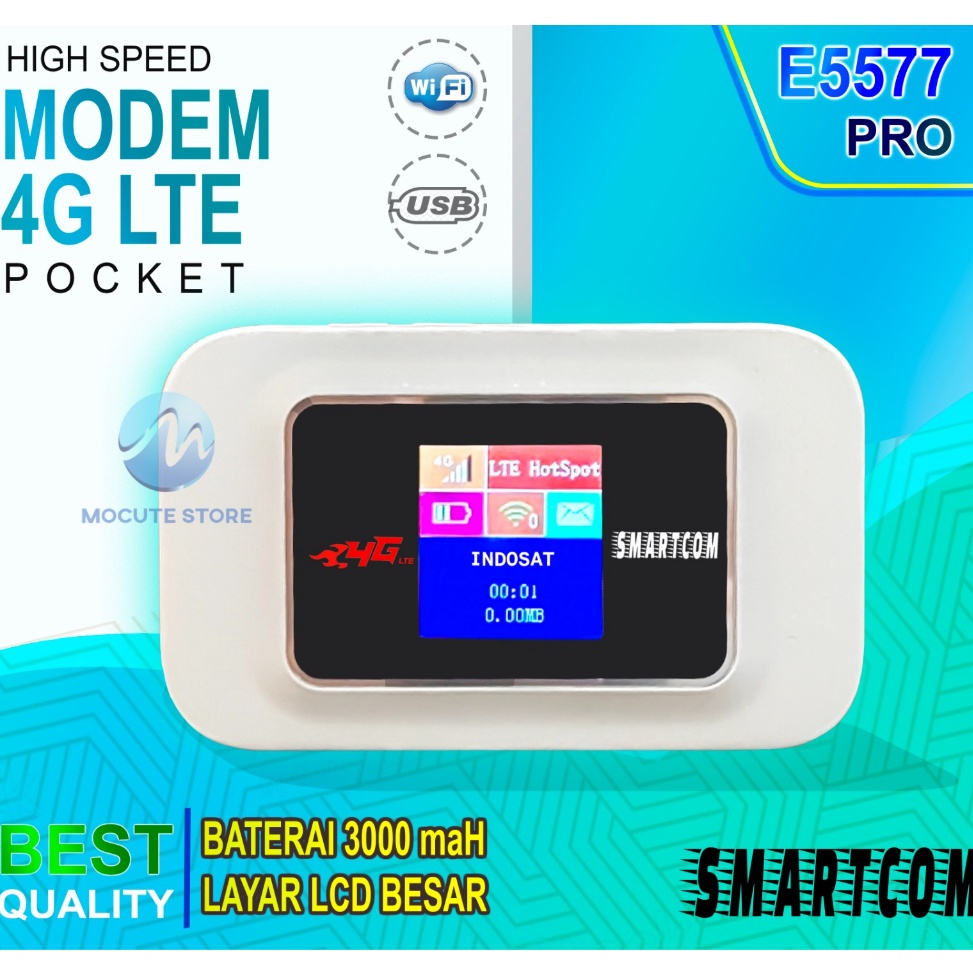 Tidak Diragukan Mocute  SMARTCOM E5576 Modem Mifi 4G LTE Unlock Wifi Support Operator