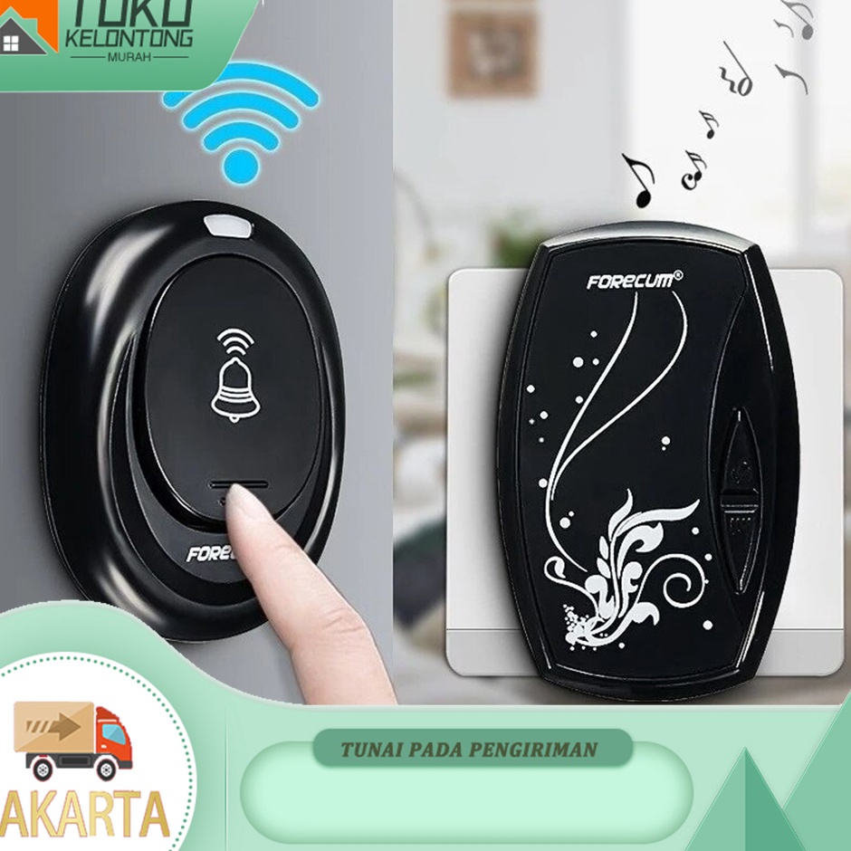 Terdepan Bel Rumah Suara Tanpa Kabel Jarak Jauh Anti Air Alarm Pintu Wireless Waterproof dengan EU P