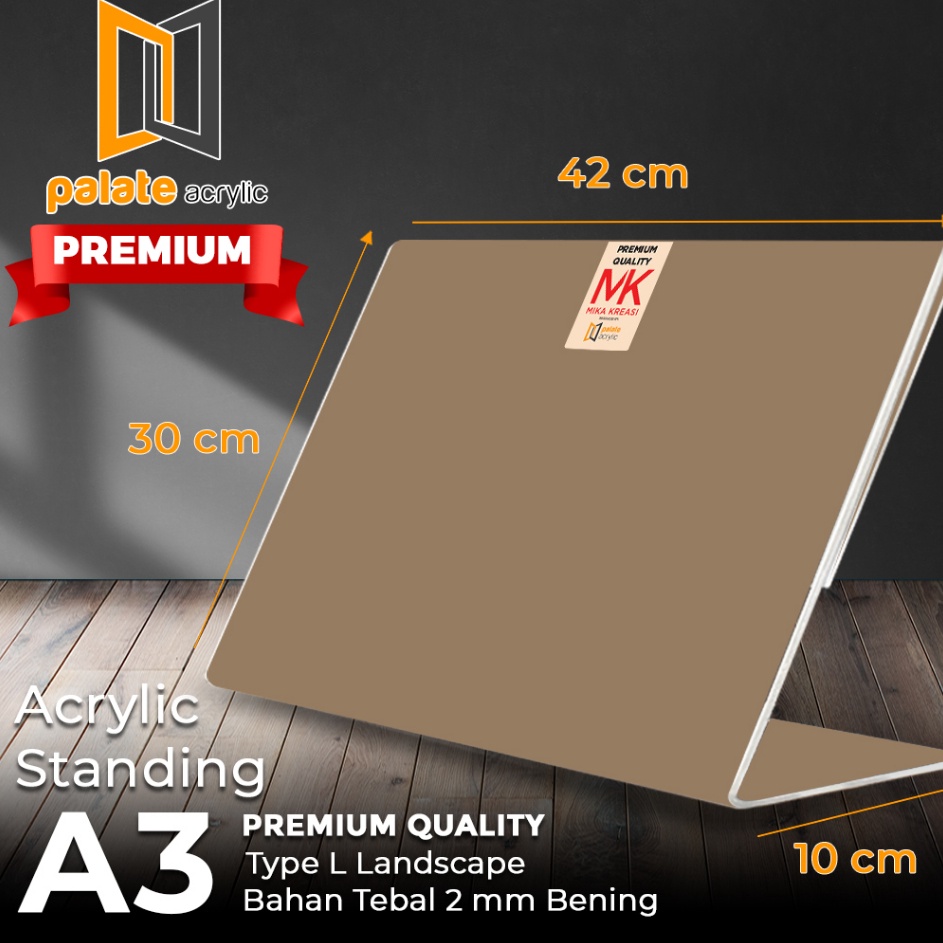 

Best Produk AKRILIK TENT HOLDER A3 L LANDSCAPE 2MM PREMIUM