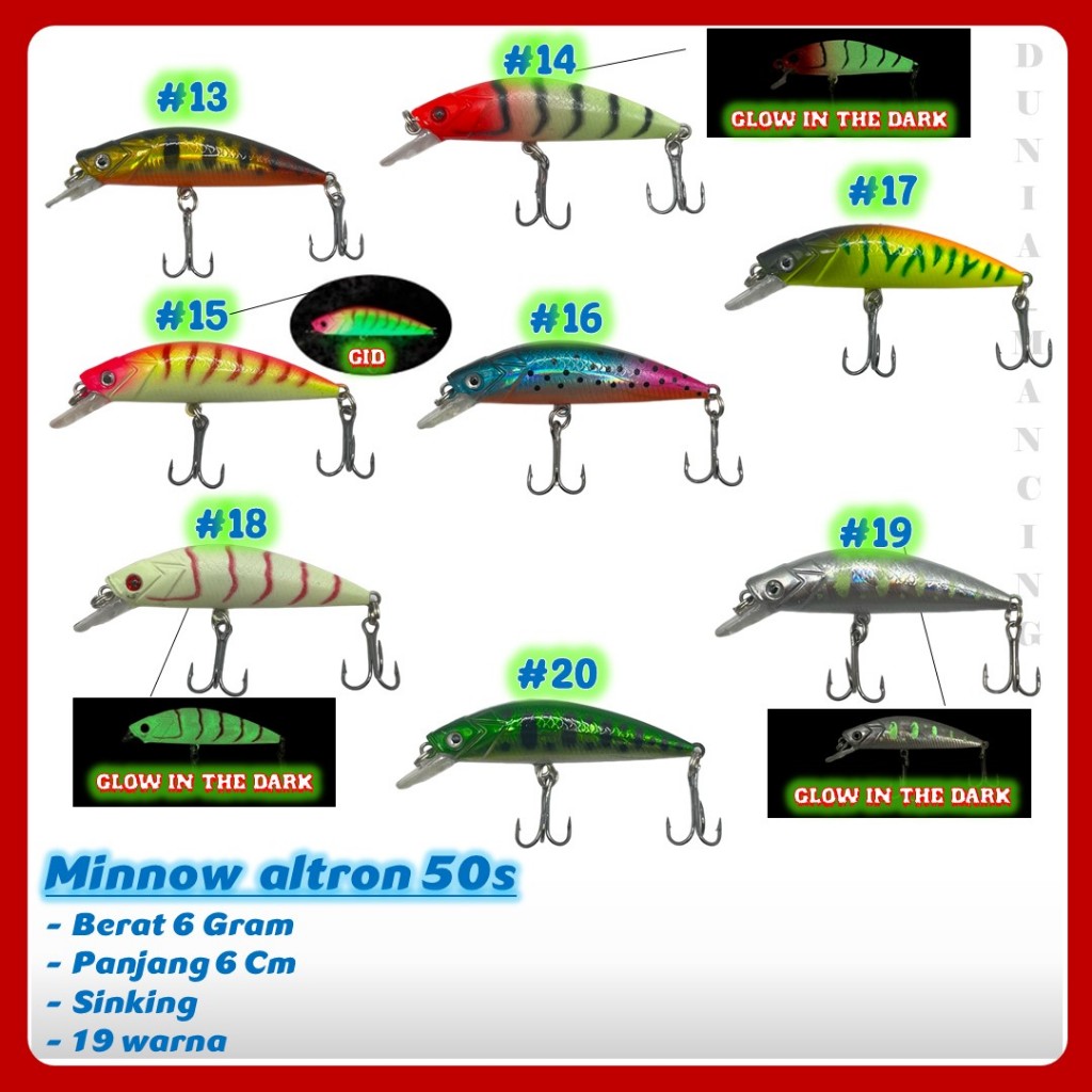 Minnow altron 50s [6gram] [6cm] sinking umpan pancing umpan casting - DMB03