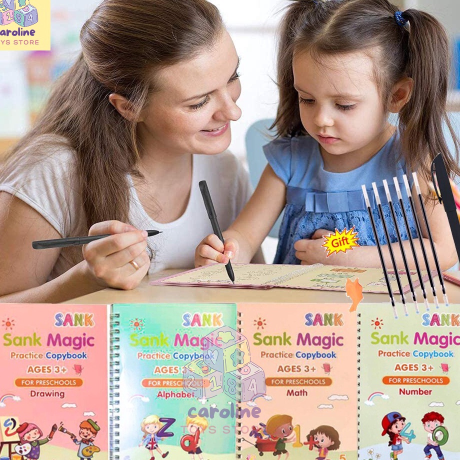 

Buku SANK Magic Buku Belajar Tulis Hitung Gambar 1 Set Isi 4 Buku Pulpen Refill