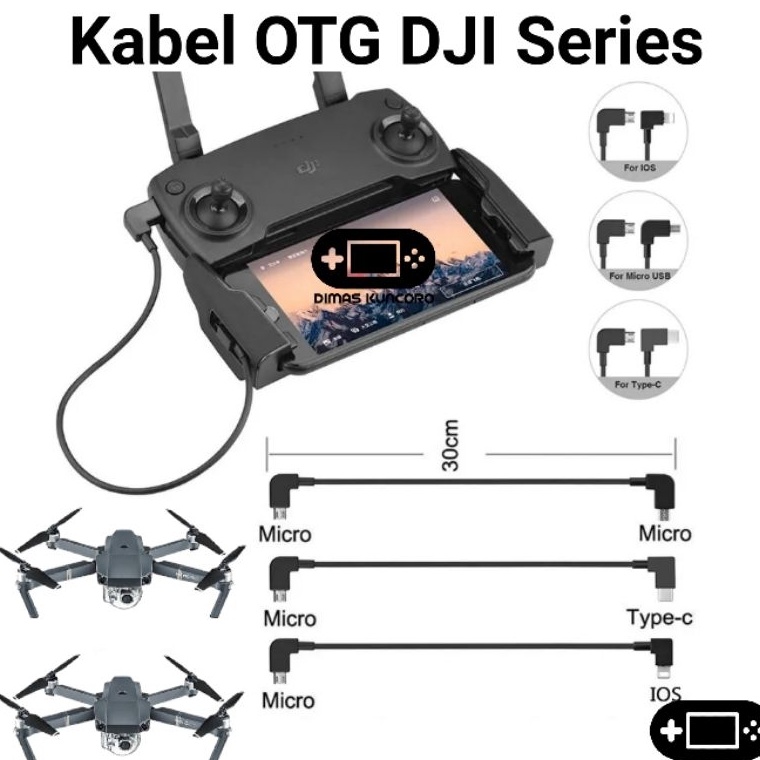 Stok terbatas Kabel OTG DJI SERIES phantom 2 3 hubsan zino mini se cable android type c remote
