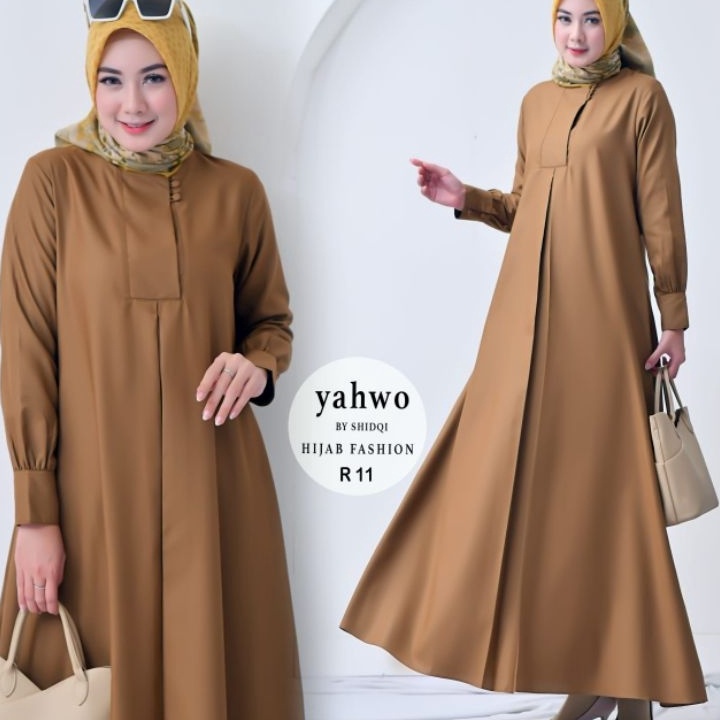 SALE Seragam pns khaki wanita bahan toyobo terbarugamis PNS khaki kode R 11baju kerja pemda pdh guru