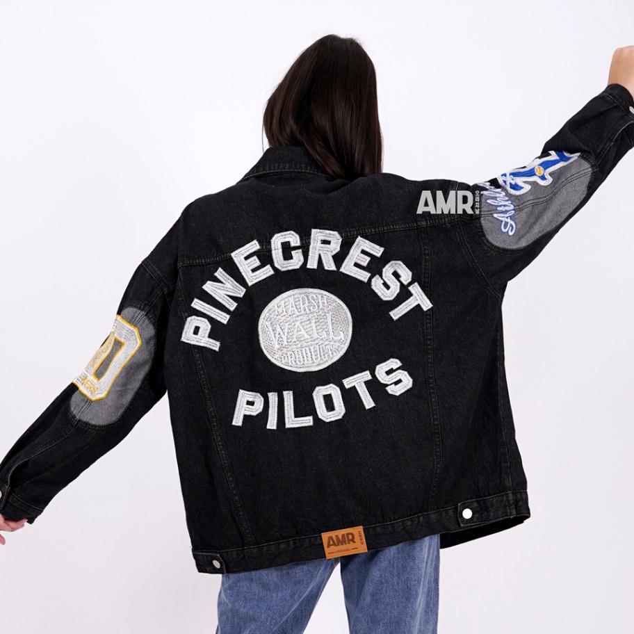 DiSkon  AMR ORIGINAL  BLACK PILOTS 539  JACKET JEANS OVERSIZE TOXIC