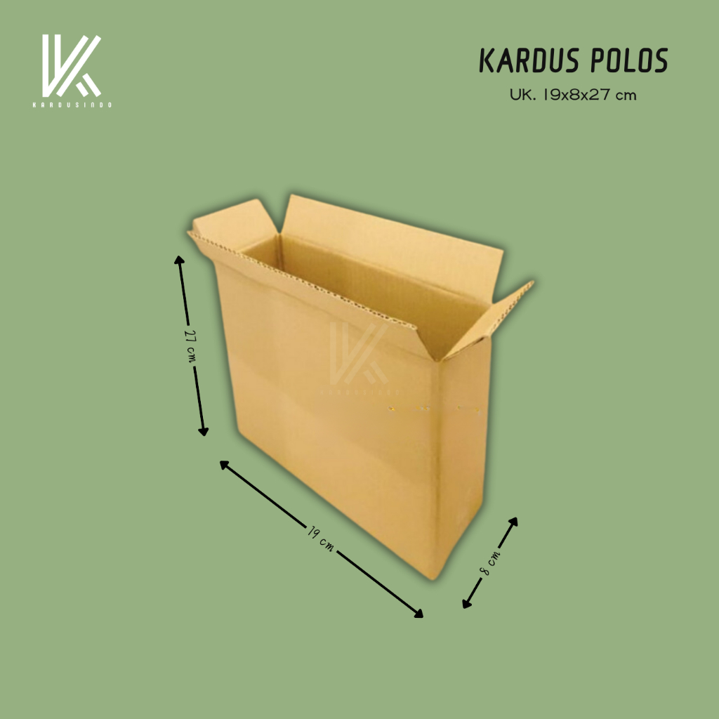 

KARDUS BOX POLOS BARU UK 19x8x27 CM