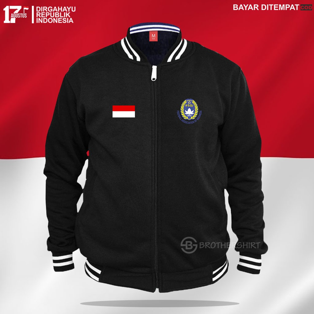 JAKET BASEBALL PSSI | BANDERA | INDONESIA |  TERBARU | JAKET TIMNAS SABLON | JAKET TIMNAS PRIA WANIT