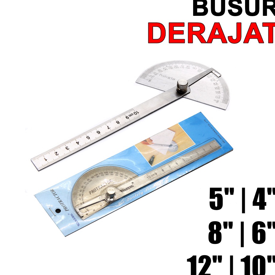 

Penggaris Busur Derajat 18 Stainless Steel Sudut Protactor Alat Ukur