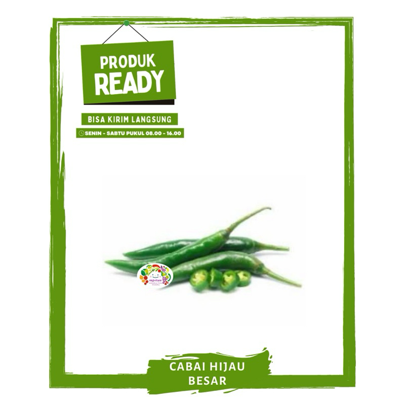 

Cabai / Cabe Hijau Besar / Lombok Ijo / Sayur Sayuran Segar Ready On Mallahrizwa
