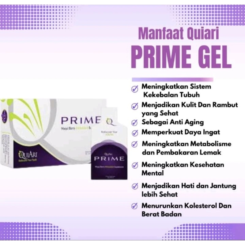 QuiAri Maqui Berry Antioxidant Supplement - QuiAri Prime gel kesehatan isi 30 gel packets per box