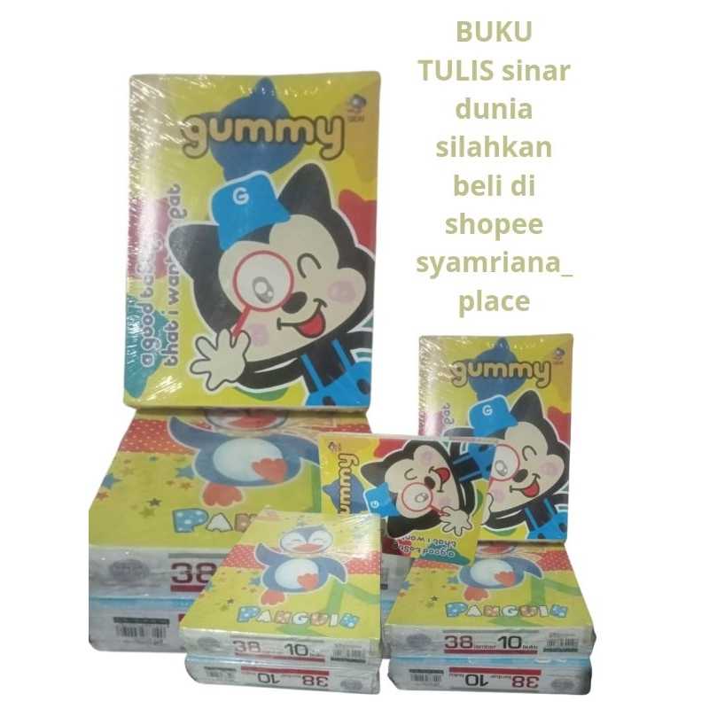 

BUKU tulis sinar dunia 38lembar