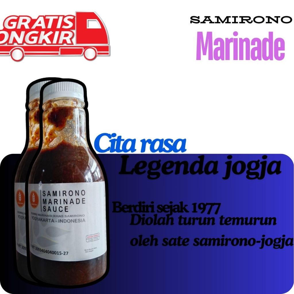 

Bumbu Sate Instant /Marinasi Ayam Crispy Gurih/ flash sale Virall Vitaria Food - Samirono 230ml