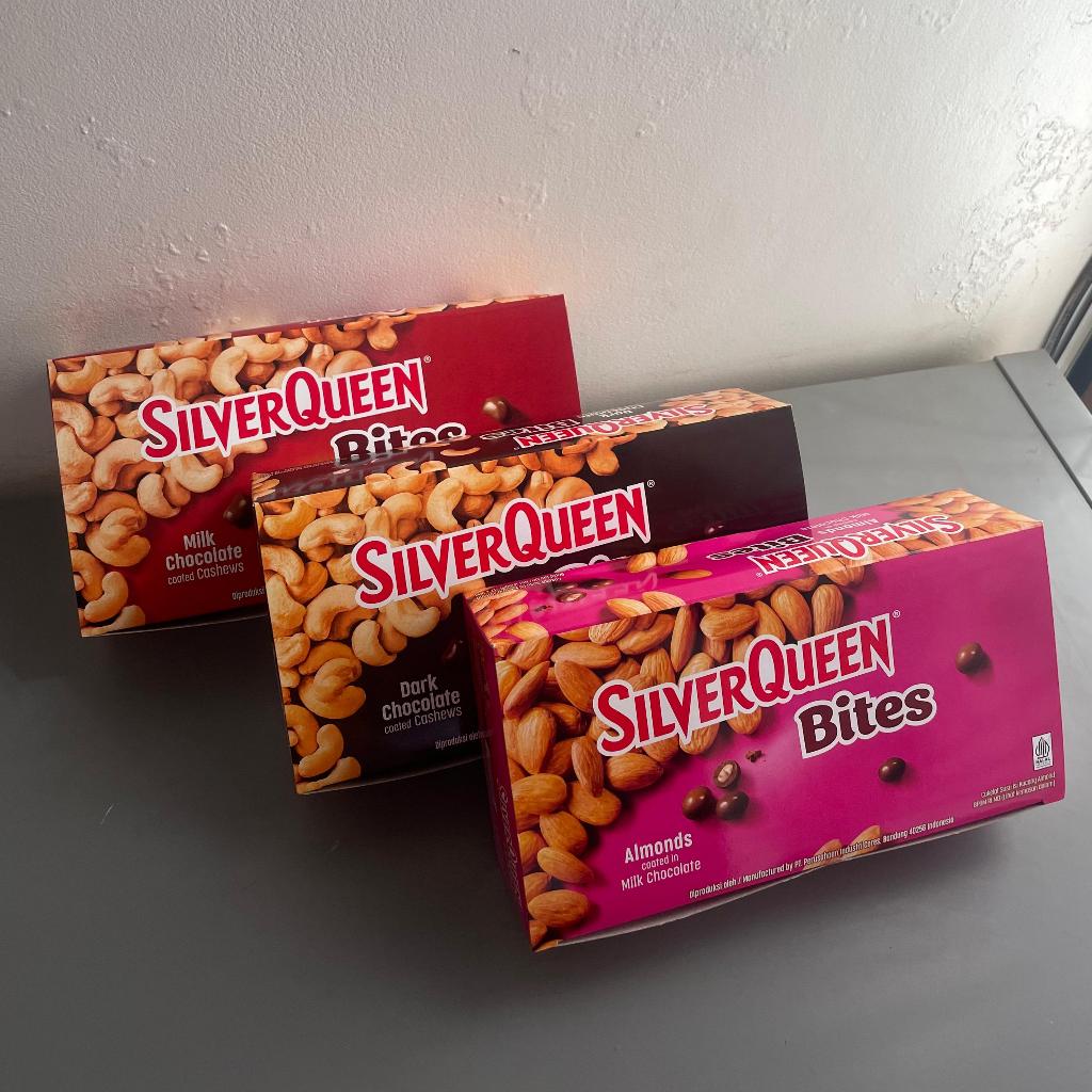 

RiDn SILVERQUEEN BITES 30 GRAM / CASHEW - ALMOND - DARK ( BOX / 12 PC )