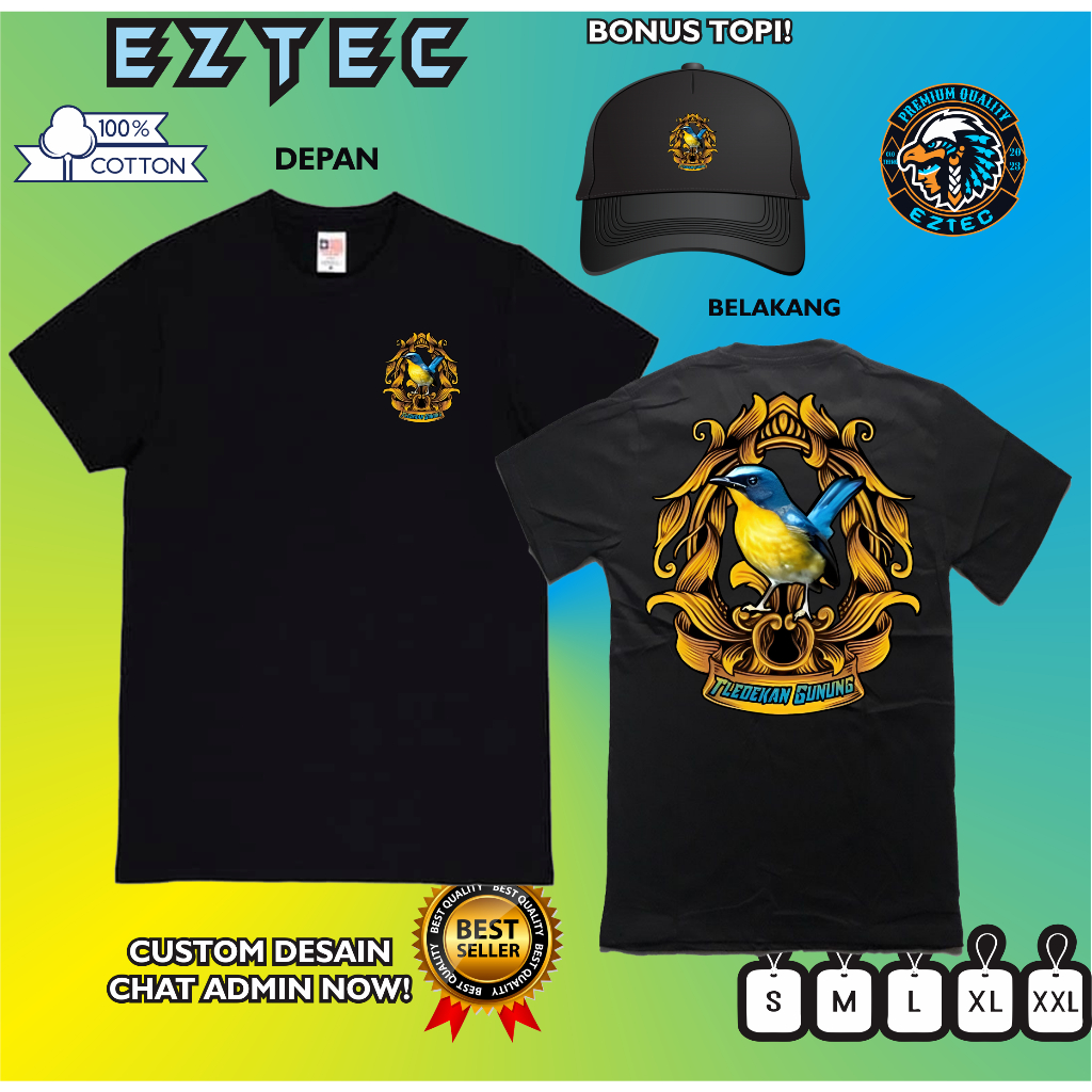 KAOS PECINTA BURUNG TLEDEKAN GUNUNG DESAIN KAOS KEREN BAHAN KATUN PREMIUM READY SIZE S-XXL GRATIS TO