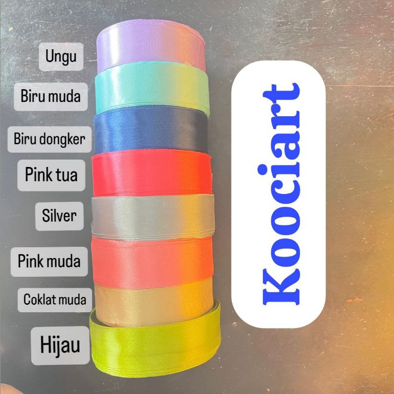 

pita satin premium 1 inch 2,5cm/ pita buket bunga/pita kado ECER PER METER