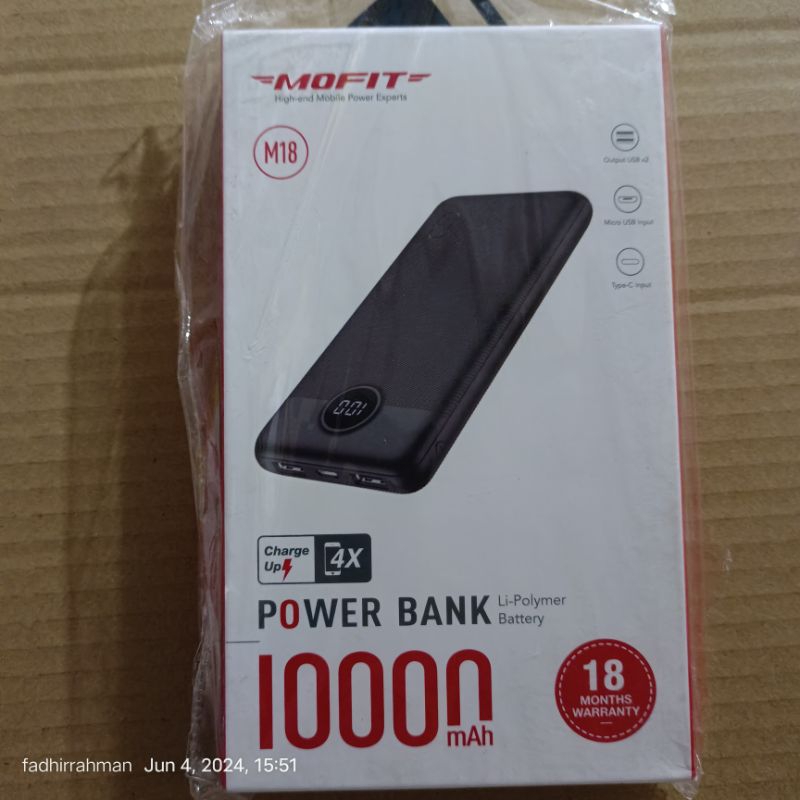 Mofit M18 powerbank 10.000mah