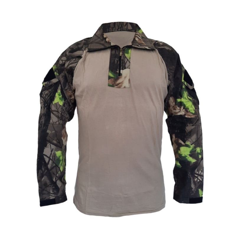 Kaos BDU Panjang Katun Combed loreng Kaos Lengan Ripstop