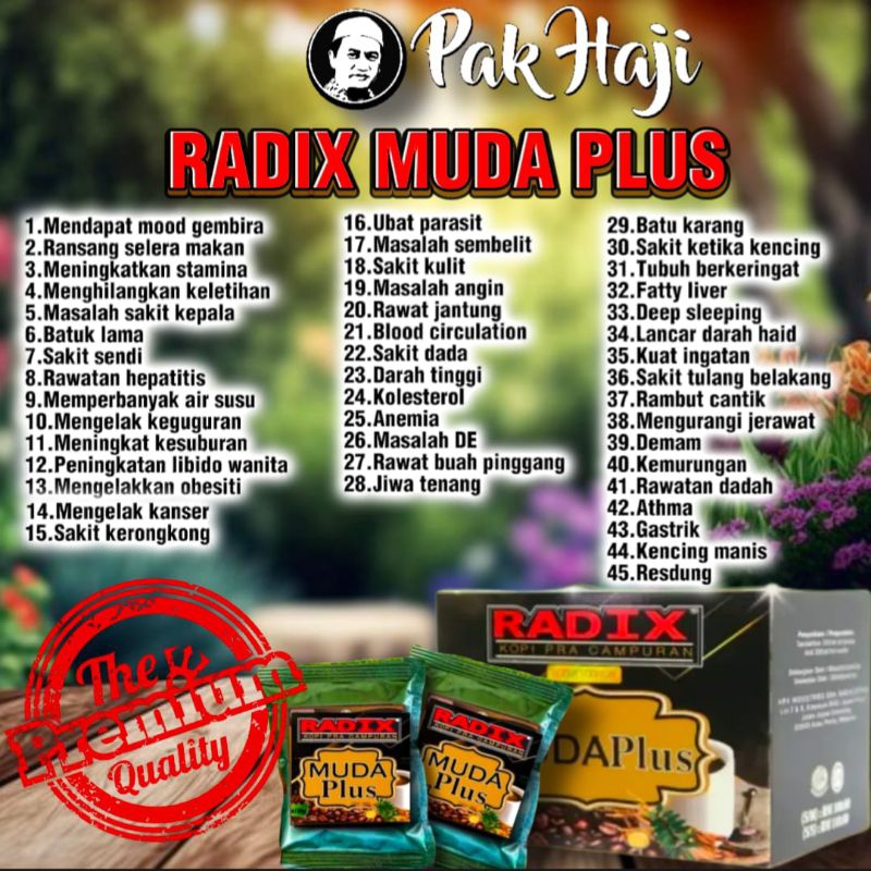 

Kopi Radix Asli Malaysia Per Box 10 Sachet