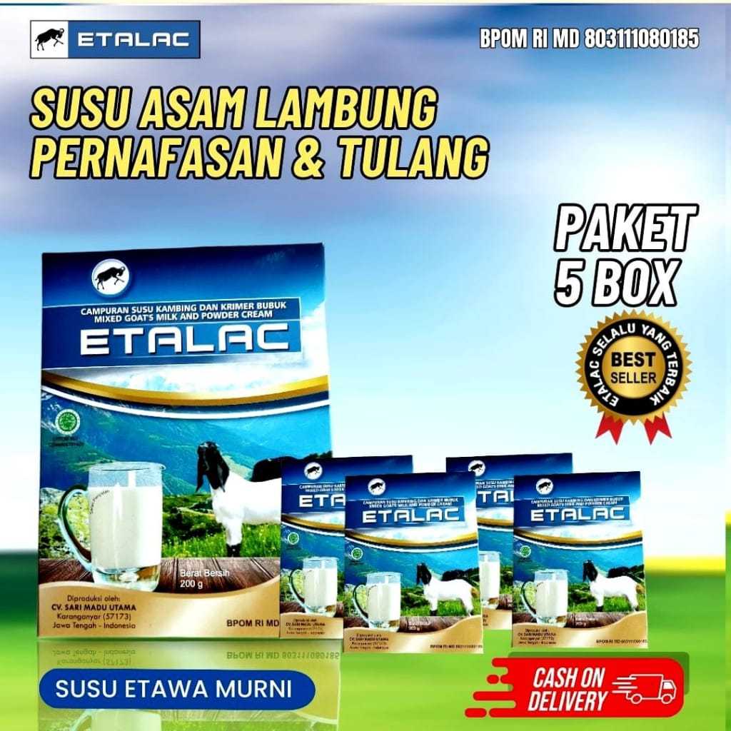 

Etalac Susu Kambing Etawa Bubuk Alami Tanpa Campuran Gula 200 Gram