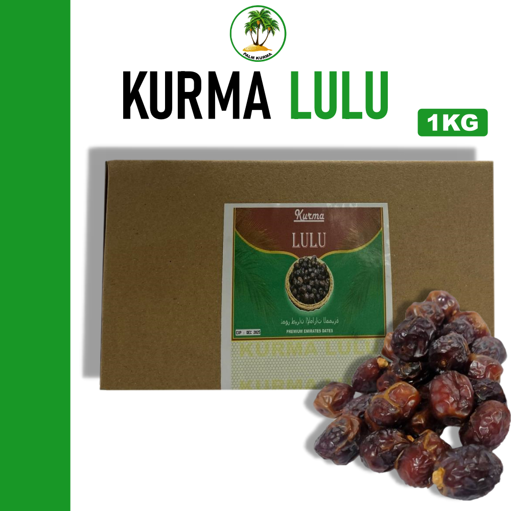 

Kurma Lulu [1KG]/Kurma Lulu Premium Quality/Date Crown [KEMASAN DUS COKLAT]