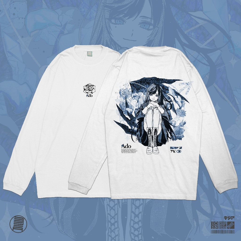 Longsleeve Kaos Ado Utaite JPop JRock Music Ost Anime Manga T-Shirt Baju Wibu Jepang DJA Cloth