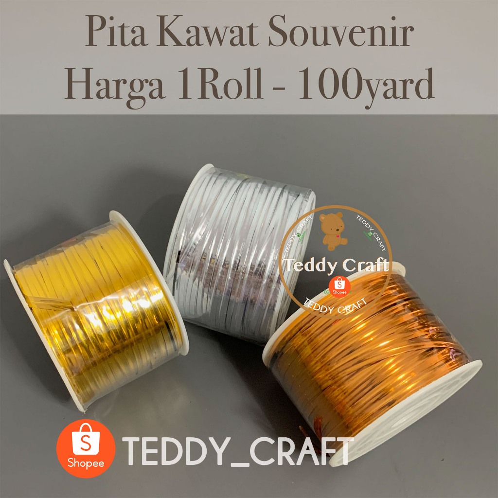 

Pita Kawat Souvenir Roll - Harga 1 Roll - Kawat Lilit - Kawat Pembungkus Kemasan - Pita Kawat Craft - Teddy Craft
