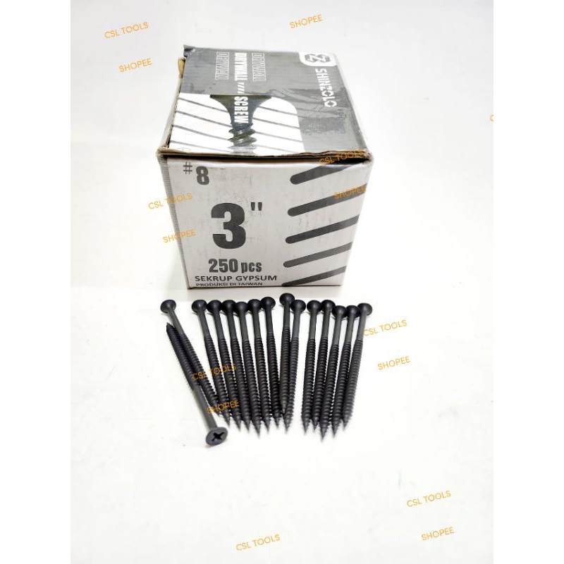 Skrup Gipsum ZOLO 8x3" 7,5cm / Drywall Screw / Sekrup Gypsum 8x3 ZOLO