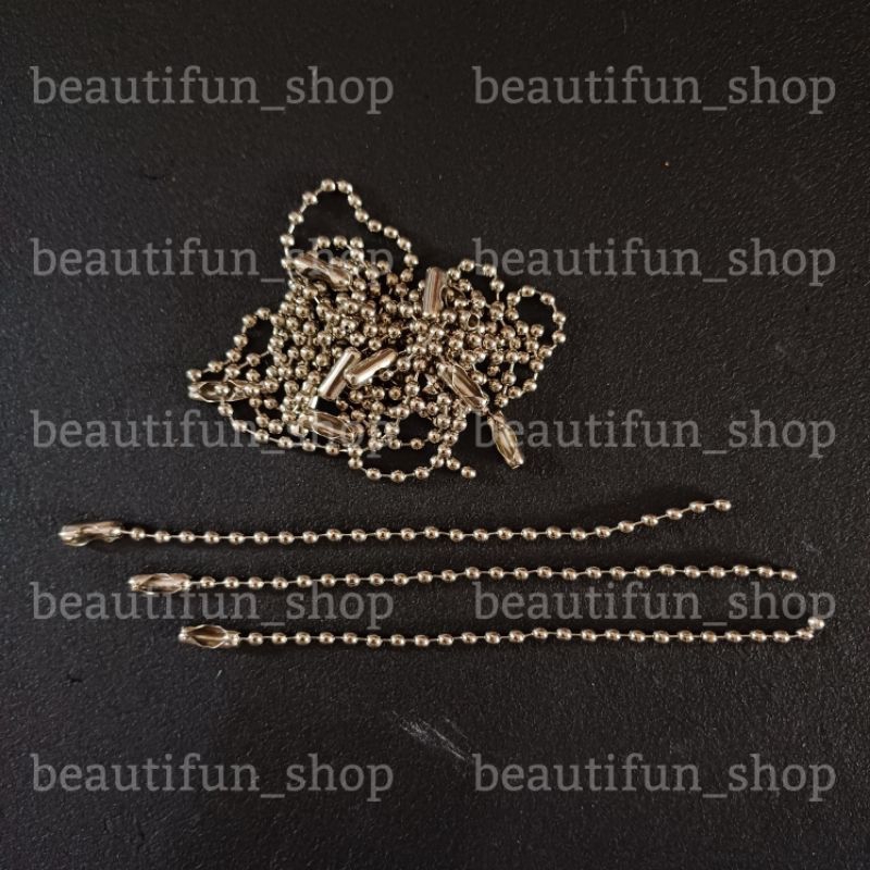 Rantai lada silver 20pcs rantai biji lada warna silver rantai hangtag eceran rantai hang tag souveni
