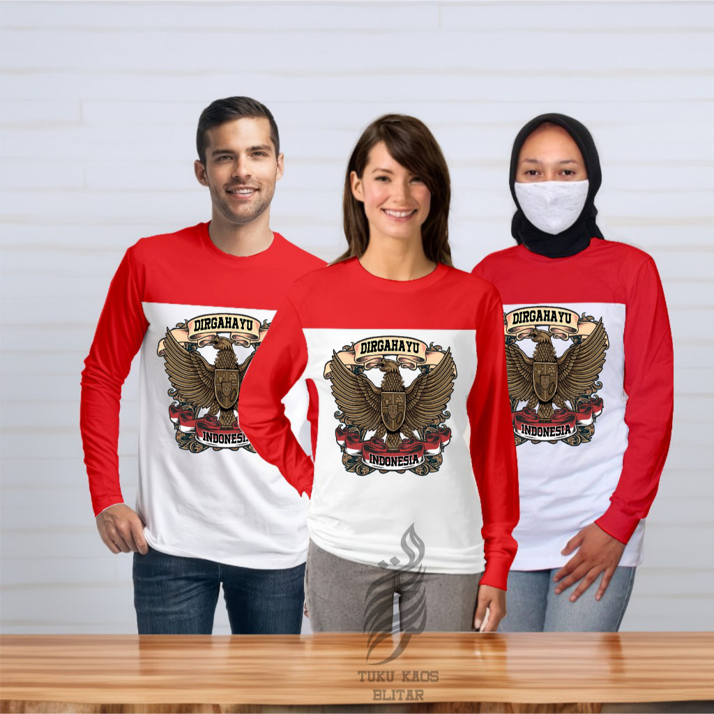 KAOS DISTRO PRIA WANITA MERAH PUTIH  BIG SIZE JUMBO kaos spesial hari kemerdekaan kaos 17an hut RI k