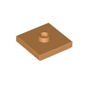 Lego Medium Nougat Part 87580 Plate, Modified 2 x 2 with Groove