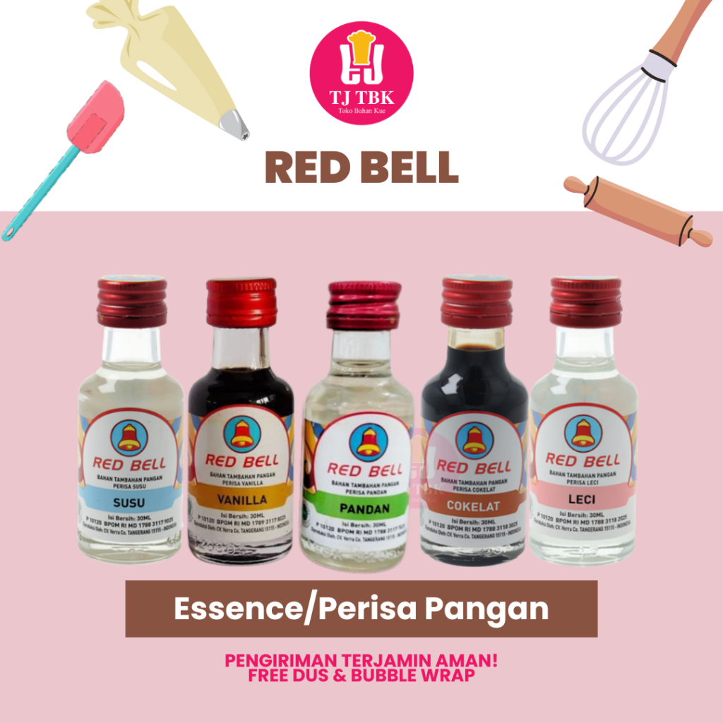 

Red Bell Essence 30ml (Vanilla, Pandan,Leci, Susu dan Coklat)