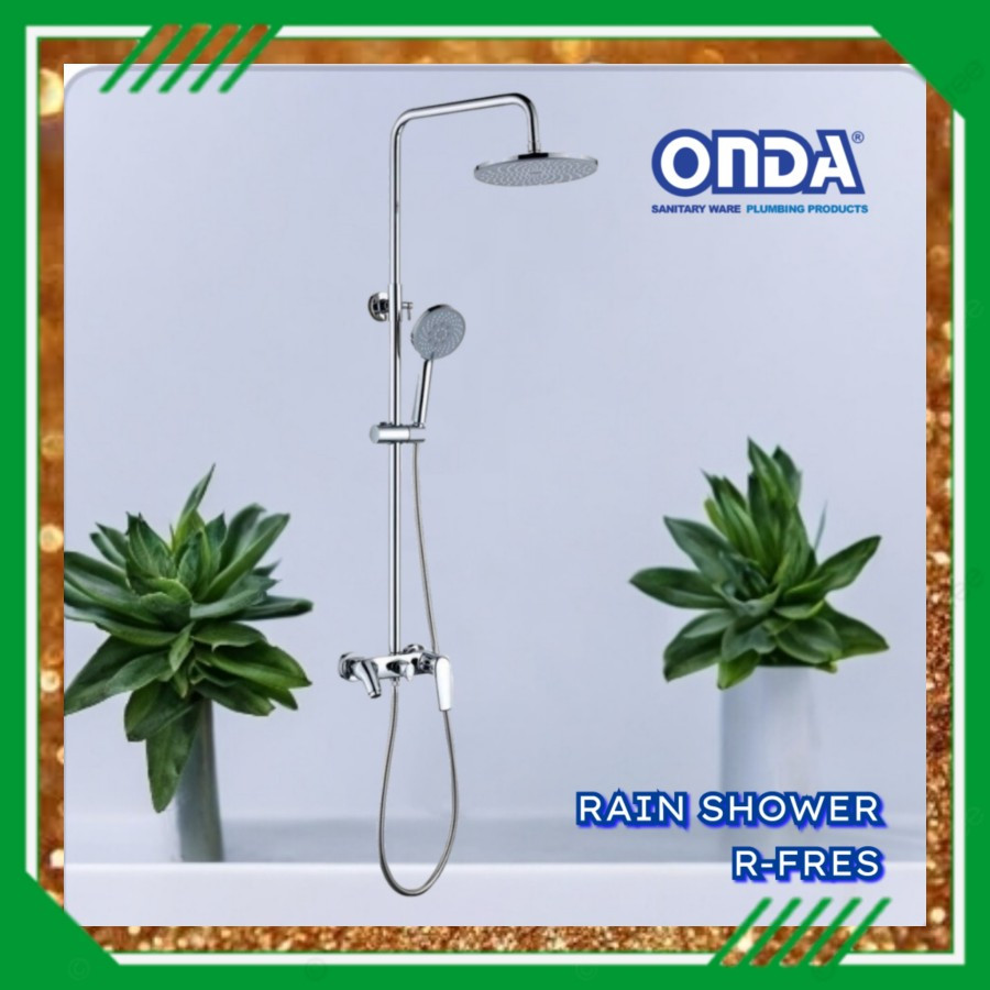 ONDA Rain Shower Set R-FRES / Shower Coloum ONDA R FRES Brass / Tiang Shower ONDA Full Set Mixer